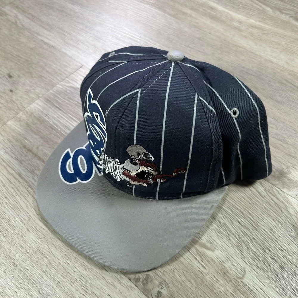 VTG 1994 Dallas Cowboys Taz Looney Tunes Snapback Hat  YOUTH NFL Blue Gray Cap